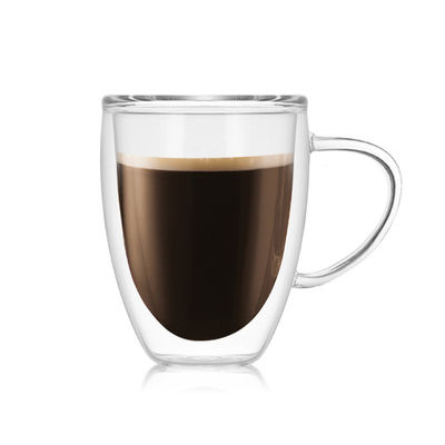 Lightweight Double Glazed Coffee Cups , Dishwasher Safe Pyrex Coffee Cups supplier