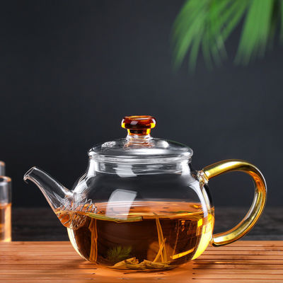 High Borosilicate Tempered Glass Teapot , Blooming Transparent Tea Set supplier