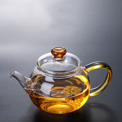 High Borosilicate Tempered Glass Teapot , Blooming Transparent Tea Set supplier