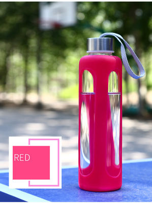 Safe Leak Proof Reusable Water Bottles Eco Friendly With Silicone Sleeve supplier