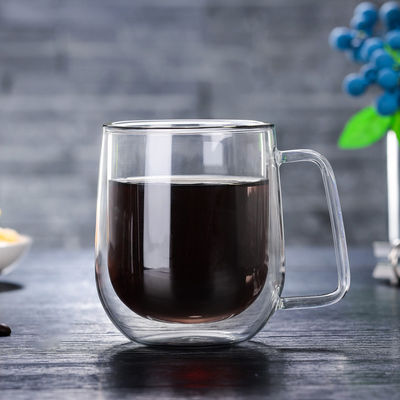 High Borosilicate Double Wall Glass Cup For Drinking Coffee Eco Friendly supplier