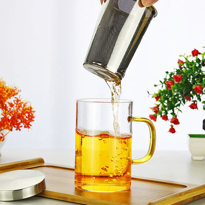 Cold Brew Tea Maker Glass Tea Infuser Cup 300ml / 400ml Capacity For Home supplier