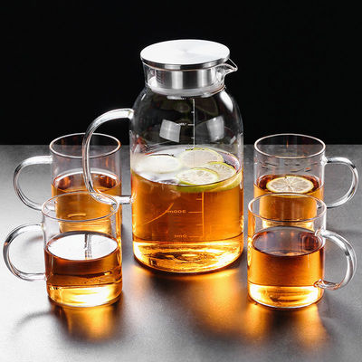 1800ml Glass Water Pitcher With Filter Withstands Temperature 0 ℉ - 300 ℉ supplier
