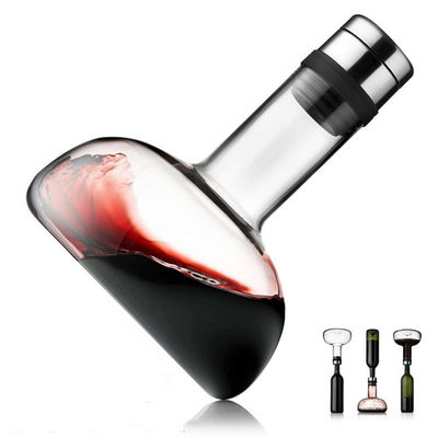 Lead Free Glass Wine Decanter Elegant Look Eco Friendly For Restarent / Party supplier