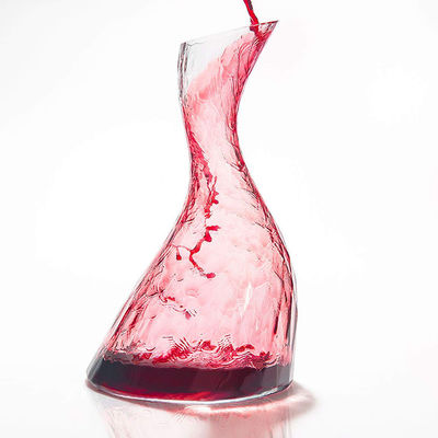 Customized Handmade Glass Liquor Decanters , Lightweght Red Wine Aerator supplier