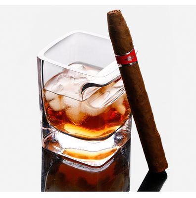 Cigar Crystal Wine Glasses Cup Double Old Fashioned Thick Bottom For Whiskey supplier