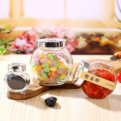 Empty Wide Mouth Glass Honey Jar With Lid Custom Size Machine Made Craft supplier