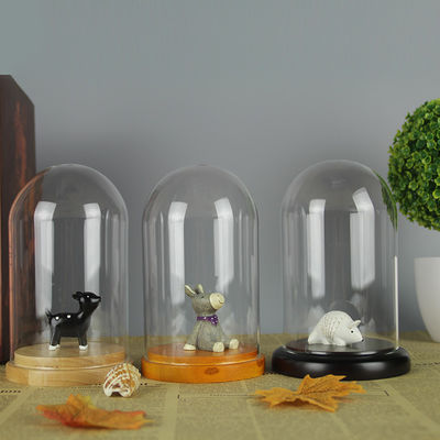Handmade Borosilicate D3.94xH6.3 Inch Glass Cloche Dome supplier
