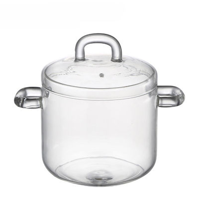 Customized 700ml Handmade Borosilicate Saucepan Glass Pot supplier
