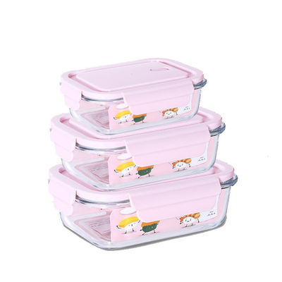 Airtight 410ml 680ml Glass Food Container With Leak Proof Lid supplier