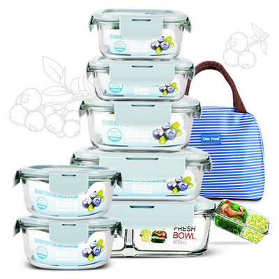Stackable 1040ml 35oz Glass Food Container With Lids supplier