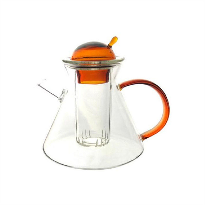 Restaurant Borosilicate 500ml Heat Resistant Glass Teapot supplier