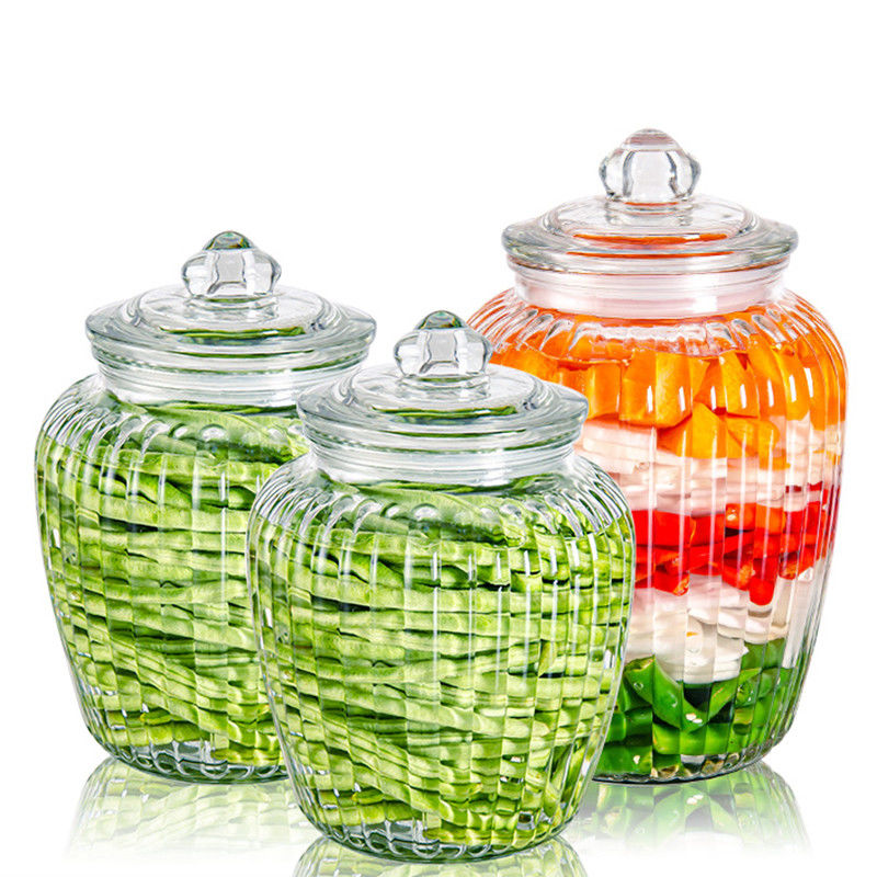 Wide Mouth Airtight Fermenting Glass Food Canister supplier