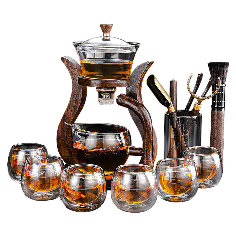Bamboo Stand Borosilicate Glass Tea Infuser Cup supplier
