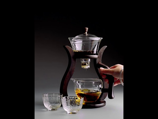 Bamboo Stand Borosilicate Glass Tea Infuser Cup