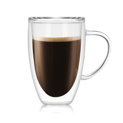 Lightweight Double Glazed Coffee Cups , Dishwasher Safe Pyrex Coffee Cups supplier