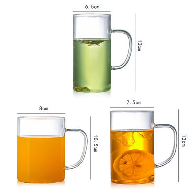 Lightweight Glass Coffee Travel Mugs , Clear Eco Friendly Reusable Coffee Cups supplier