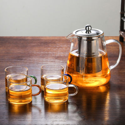 Heat Resistant Clear Glass Teapot with 304 Stainless Steel Strainer Durable supplier