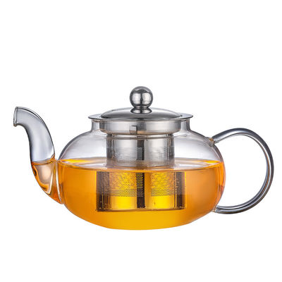 Stovetop Safe Glass Loose Leaf Teapot , 600m /, 800ml Glass Infusion Teapot supplier