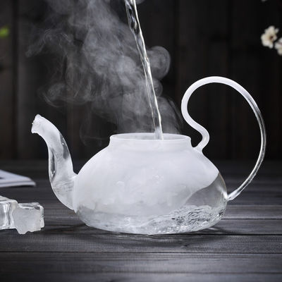 Small Loose Leaf Clear Glass Teapot With Glass Strainer / Lid Eco Friendly supplier