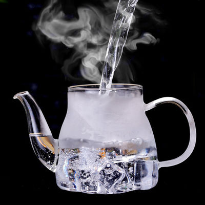 600ml Removable Infuser Clear Glass Teapot Ligjtweight Stovetop Safe Tea Kettle supplier
