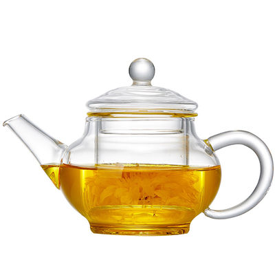 Healthy Glass Tea Infuser Teapot , Heat Resistant All Glass Teapot With Filter supplier
