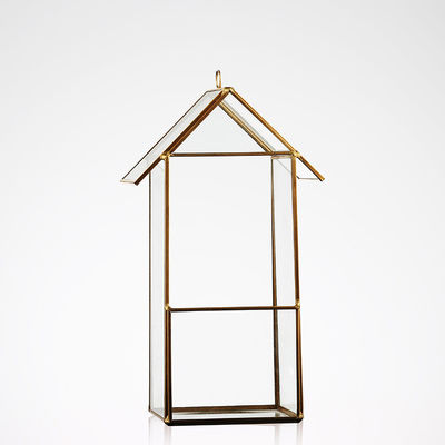 House Shaped Geometric Succulent Terrarium , Jewelry Holder Air Plant Container supplier