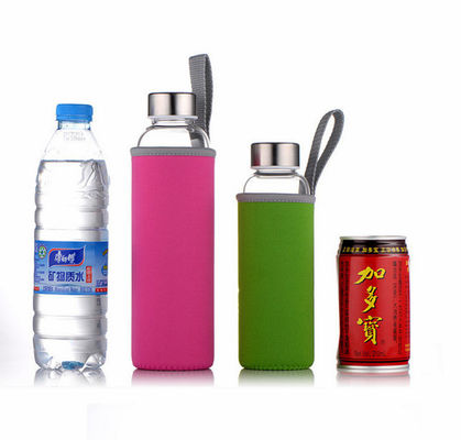 550ml Customized Borosilicate Glass Water Bottle With Neoprene Sleeve supplier