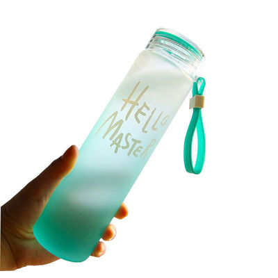 Colorful Frosted 500ml Drink Bottle , Round Lightweight Insulated Drink Containers supplier