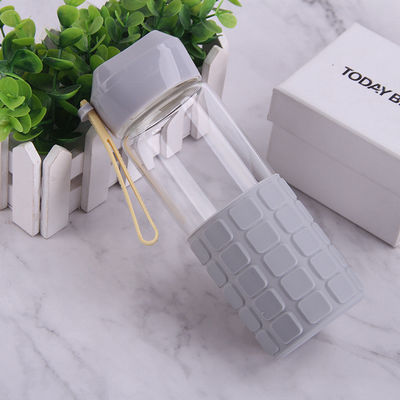 Wide Mouth Glass Water Bottle Lead Free High Borosilicate For Christmas Gifts supplier