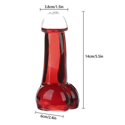 Milk / Smoothies Glass Beverage Bottle Novelty Penis Shaped Shot Small Size supplier