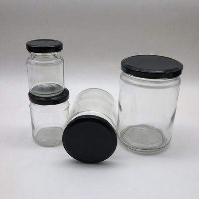 Secure Seal Mini Glass Canning Jars , 500ml / 720ml Round Glass Container supplier