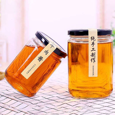 Reusable Glass Jam Jar Twist Off Cap Lightweight For Honey / Jam Machine Made supplier