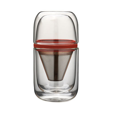 Portable Travel Glass Coffee Cup Small Size All In One Coffee Maker Tea Sets supplier
