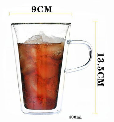 Dishwashers / Microwaves Glass Coffee Cup 3.58 Inches High Elegant Design supplier