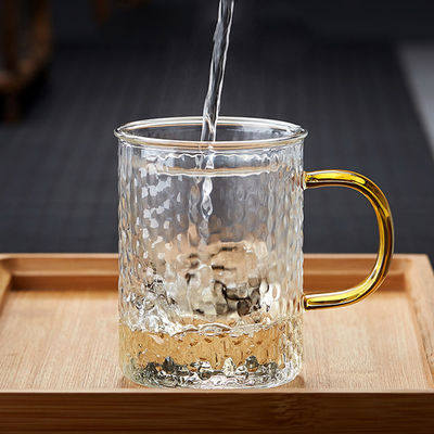 Heat Proof Pyrex Glass Tea Infuser Cup Sets With Lid Hand Blown Craft supplier