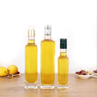 Transparent Glass Olive Oil Bottle With Cap Pourer Diswasher Safe Easy To Dispense supplier