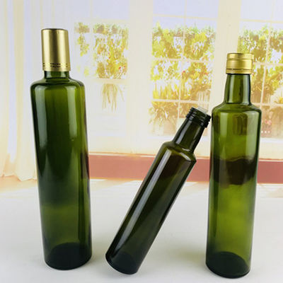 No Drip Nozzle Round Glass Olive Oil Bottle Dust Proof OEM Service Support supplier