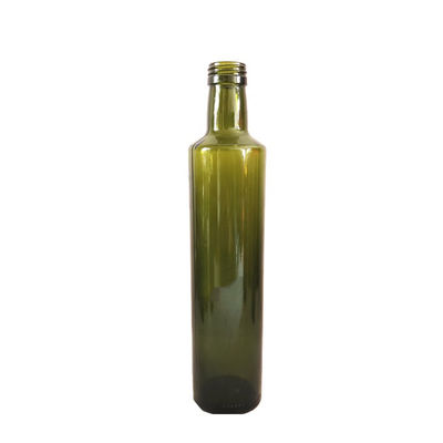 Amber Dark Green Glass Olive Oil Bottle Round / Square Shaped Easy To Use supplier