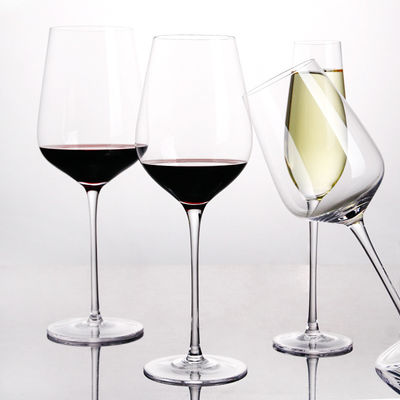 Slant Industries 450ml Wine Glass , Unique Shaped Crystal Champagne Glasses supplier