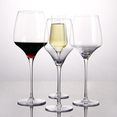 Slant Industries 450ml Wine Glass , Unique Shaped Crystal Champagne Glasses supplier