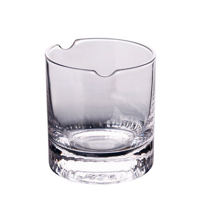 260ml Old Fashioned Whiskey Glass , Indented Cigar Rest Whiskey Shot Glasses supplier