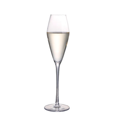 Luxury Crystal Wine Glasses Long Stemmed Lead Free Champagne Flute Glasses supplier