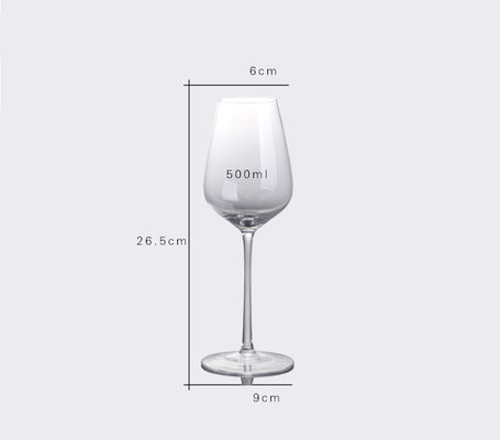 Hand Blown Lead Free Glasses , Premium Italian Style Crystal Bordeaux Red Wine Glasses supplier