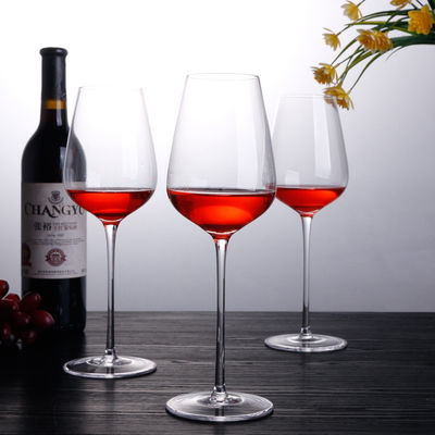 Hand Blown Lead Free Glasses , Premium Italian Style Crystal Bordeaux Red Wine Glasses supplier