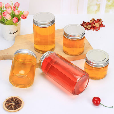 High Durability 300ml Food Storage Jars , Screw Lid Wide Mouth Glass Jars supplier