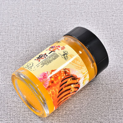 Small Crystal Glass Honey Jar With Plastic Lid Eco Friendly SGS Approved supplier