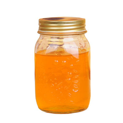 Regular Mouth Jam Jelly Jars With Metal Lid , Glass Canning Storage Jars supplier
