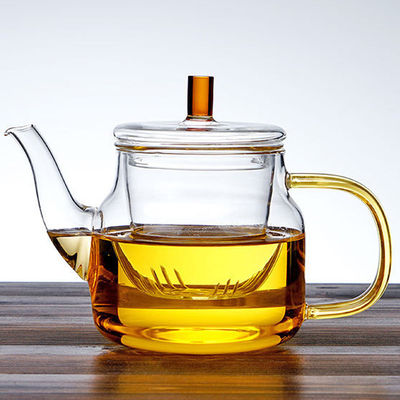 Durable Stovetop Safe Teapot , Borosilicate Glass Clear Teapot With Infuser supplier
