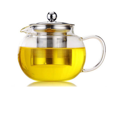 BPA Free 22oz Clear Glass Teapot With Removable Stainless Steel Infuser supplier